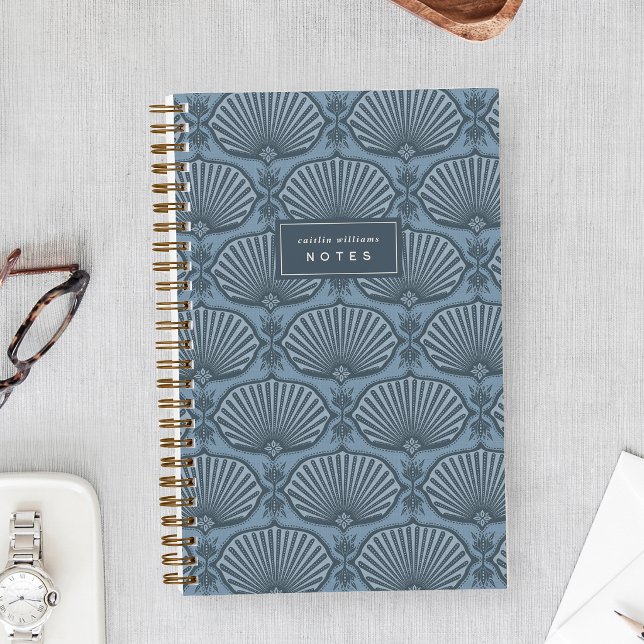 Tonal Blue | Personalisierte Deco Fans Notizbuch (Von Creator hochgeladen)