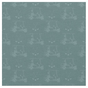 Tonal-Golfcarts & Schläger auf dunkelgrauem Cyan Stoff