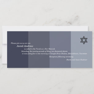 Tonal Gray Bar Mitzvah Einladung