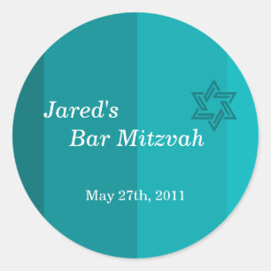 Tonal Seagreen Bar Mitzvah Aufkleber