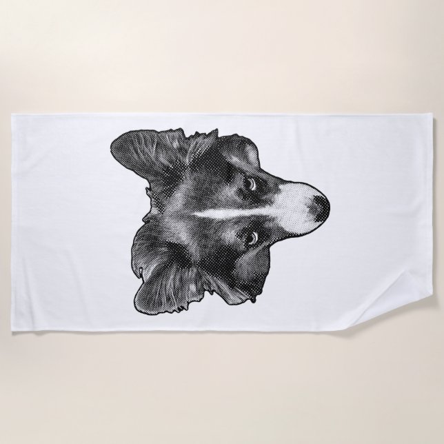 Tonalwave Corgi Charm Strandtuch (Vorderseite)