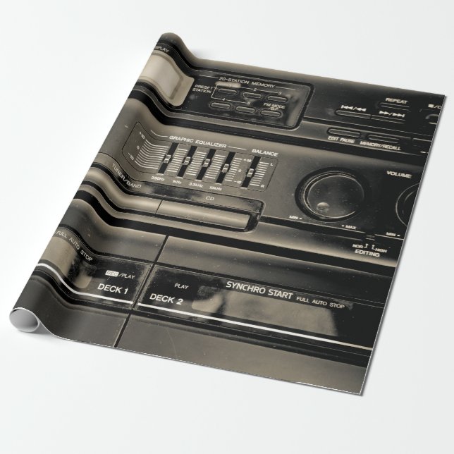 Tonbandgerät Geschenkpapier (Ungerollt)