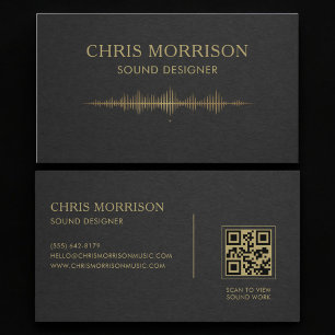 Tondesigner Black Gold QR-Code Visitenkarte