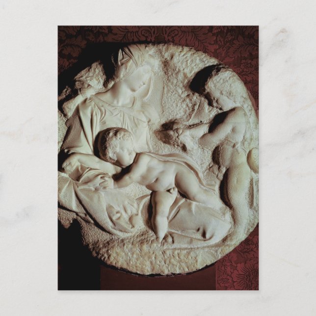 Tondo Taddei kreisförmiger Stein Postkarte (Vorderseite)