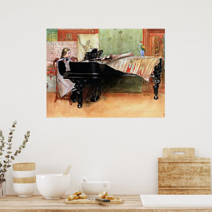 Töne abwägend, feine Kunstmalerei, Poster