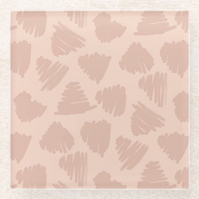 Tone-on-Tone-Herbstblender Holzstruktur Glasuntersetzer (Vorderseite)