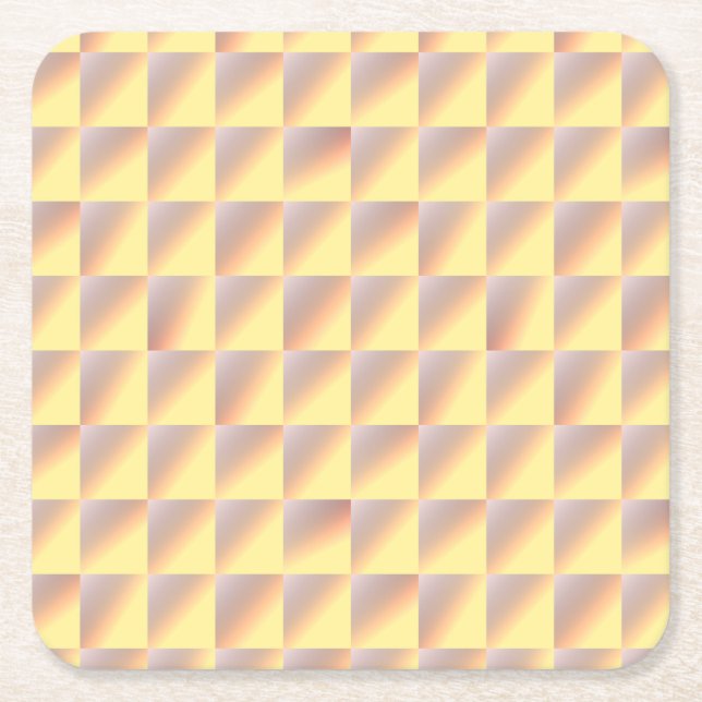 Tone-on-tone Squares. Rechteckiger Pappuntersetzer (Vorderseite)