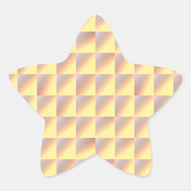 Tone-on-tone Squares. Stern-Aufkleber (Vorderseite)