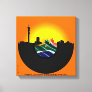 Töne Skyline: Johannesburg, Südafrika Leinwanddruck