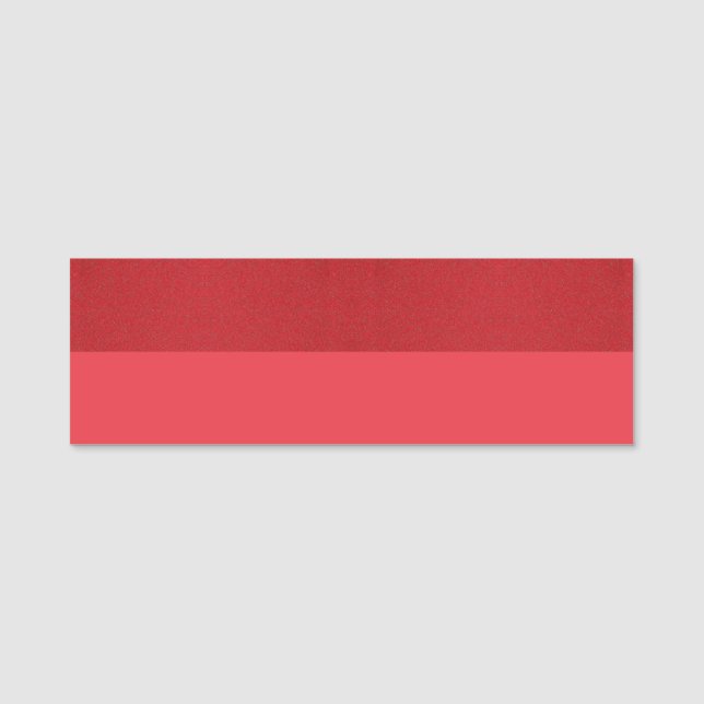 Tone Tomato Red Name Tag - Anpassbar Namensschild (Vorderseite)