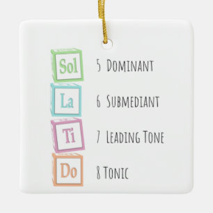 Tones of the Scale Solfege Musical Baby Blocks Keramikornament