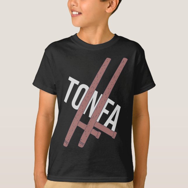 Tonfa - Tong Fa Pair - Okinawan Kämpfe T-Shirt (Vorderseite)