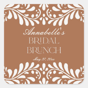 Tonfliese Talavera Spanische Fiesta-Bridal-Brunch Quadratischer Aufkleber