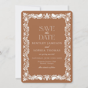 Tonfliese Talavera Spanische Fiesta Save-the-Date Einladung