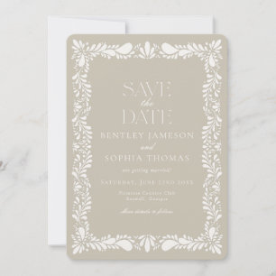 Tonfliese Talavera Spanische Fiesta Save-the-Date- Einladung