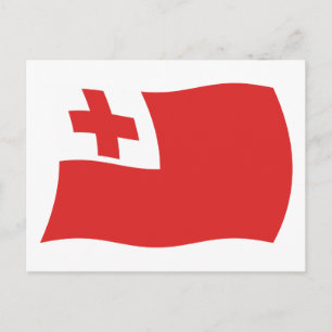 Tonga Flag Postkarte