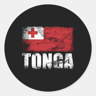 Tonga Flag Tongan Flag Hood Runder Aufkleber