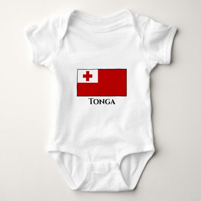 Tonga-Flagge Baby Strampler (Vorderseite)