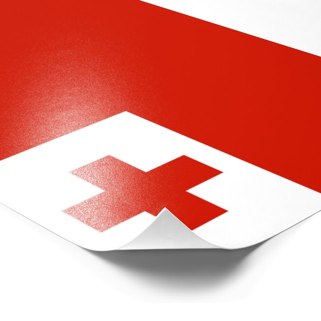 Tonga-Flagge Fotodruck (Ecke)