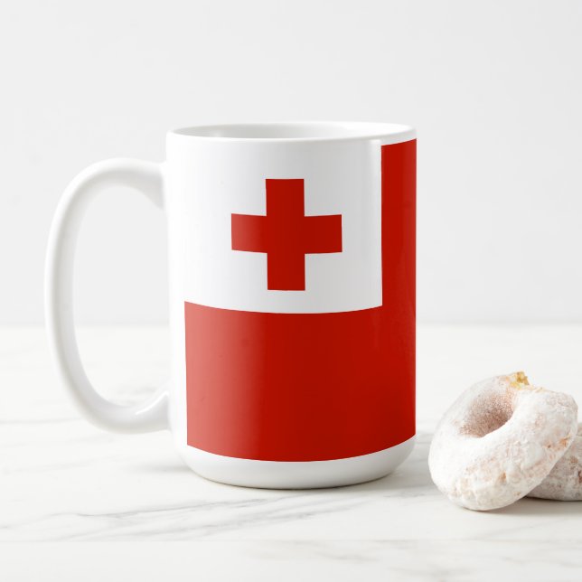Tonga-Flagge Kaffeetasse (Mit Donut)