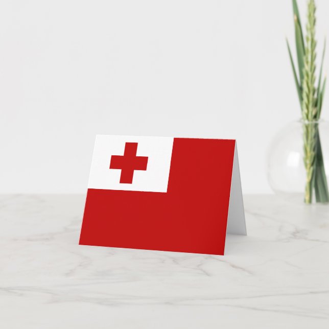 Tonga-Flagge Karte (Vorderseite)