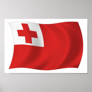 Tonga-Flagge Poster Druck