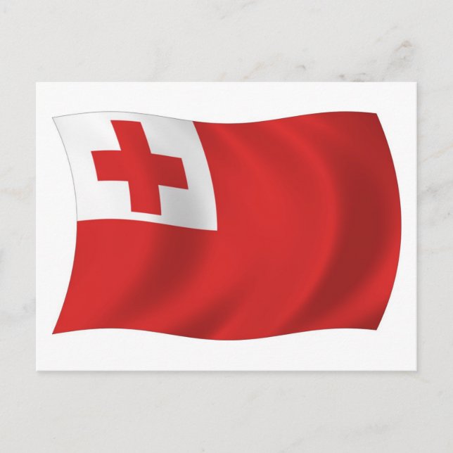Tonga-Flagge Postkarte (Vorderseite)