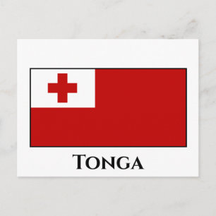 Tonga-Flagge Postkarte