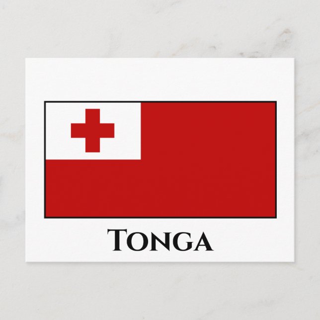 Tonga-Flagge Postkarte (Vorderseite)