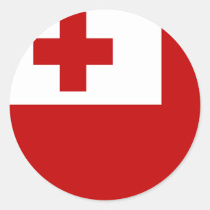 Tonga-Flagge Runder Aufkleber