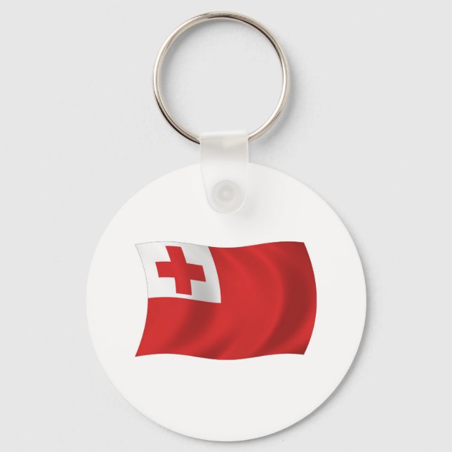 Tonga-Flagge Schlüsselanhänger (Vorderseite)