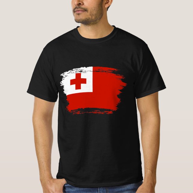 Tonga-Flagge T-Shirt (Vorderseite)