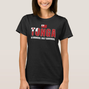 Tonga Keine Gewinner nur Überlebende Tonga Rugby T-Shirt