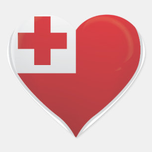 Tonga-Liebe-Fahne-Notizheber Herz-Aufkleber