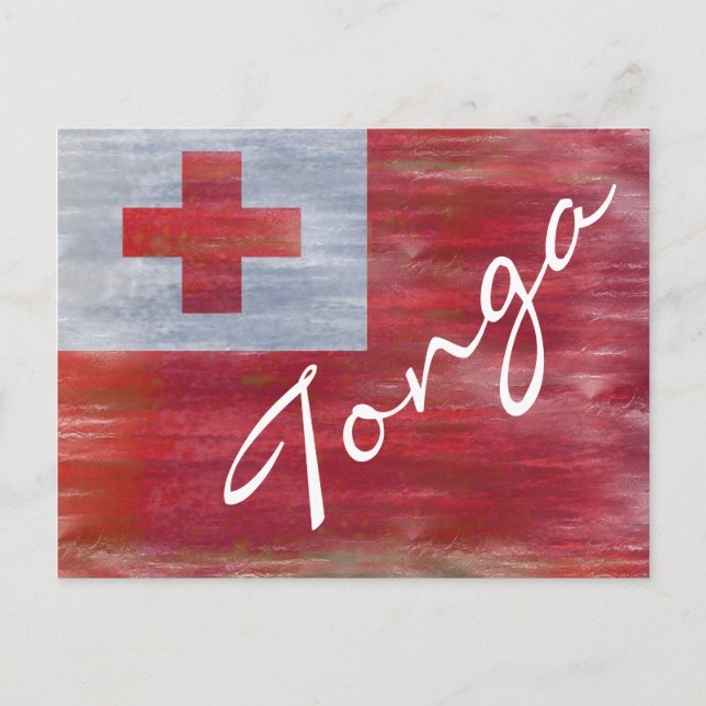 Tonga Not leidende Tongan-Flagge Postkarte (Vorderseite)