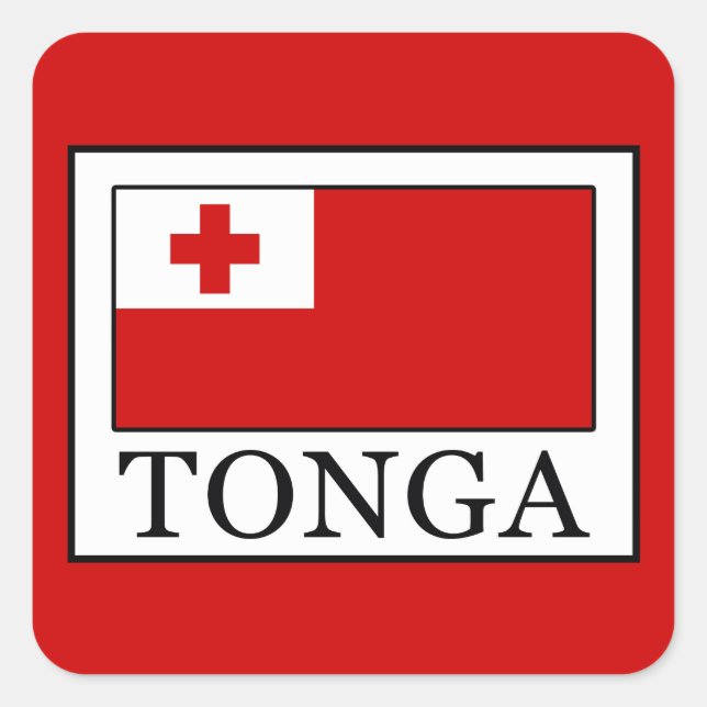 Tonga Quadratischer Aufkleber (Vorderseite)