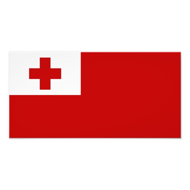 Tonga - Tongan-Flagge Fotodruck (Vorne)