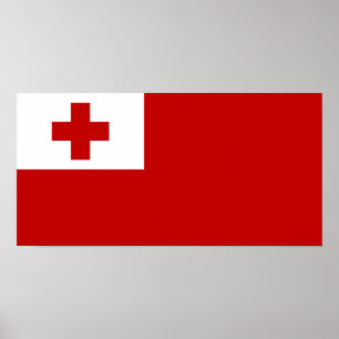 Tonga - Tongan-Flagge Poster