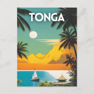 Tonga Vintage Travel Poster Postkarte