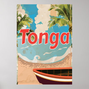 Tonga Vintages Urlaubspopster Poster