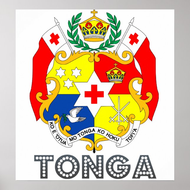 Tonga-Wappen Poster (Vorne)
