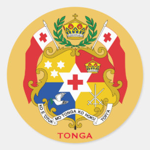 Tonga-Wappen-runder Aufkleber