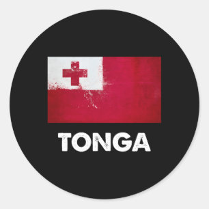 Tongan Tonga Flag Runder Aufkleber