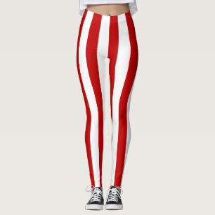 Tonganische Nationalflagge Farben vertikal gestrei Leggings