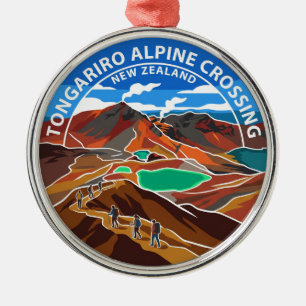 Tongariro Alpine Crossing Neuseeland Ornament Aus Metall