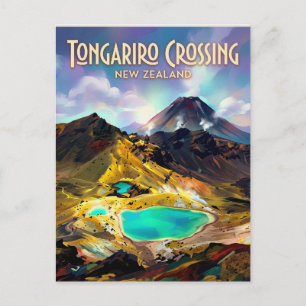 Tongariro Alpine Crossing Neuseeland Postkarte