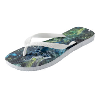 Tongs. Farbabstraktes Muster. Flip Flops