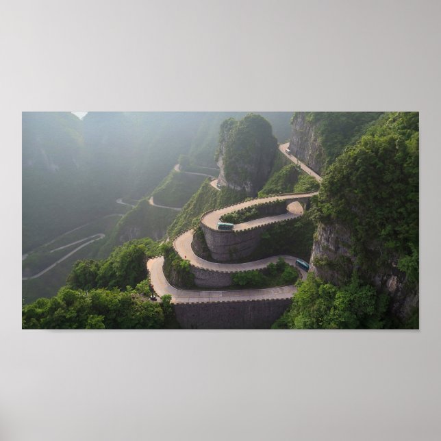 Tongtian Highway Zhangjiajie China Poster (Vorne)