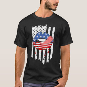 Tongue American Flag Patriotic 4. Ju T-Shirt