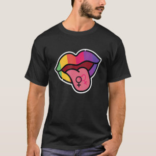 Tongue Lgbtq Butch Lesbian Lgbt Lesbian Prilag Fla T-Shirt